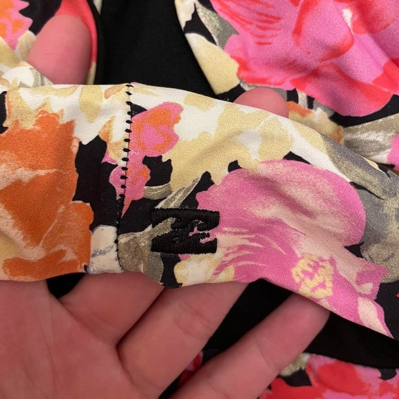 Billabong Floral Plunge Neck Bikini Top - Picture 3 of 5